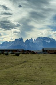 Rio Serrano Hotel with mountain background